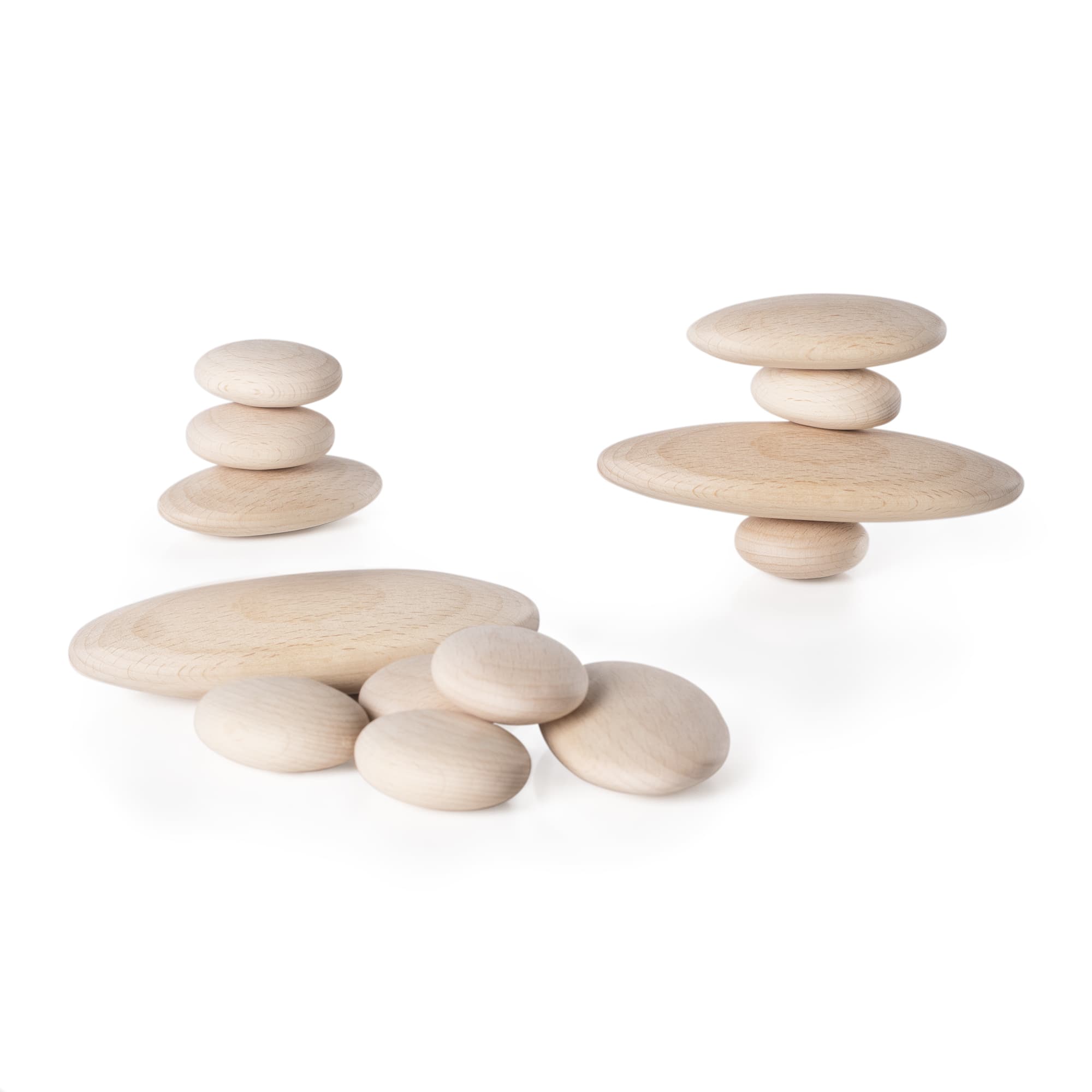 Wood Stackers - River Stones