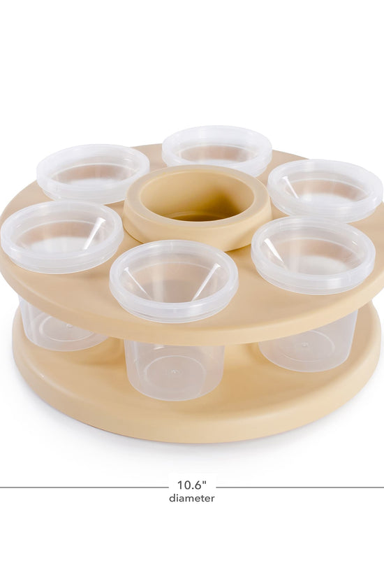 Cup Spinner - Tan with Six Clear Cups