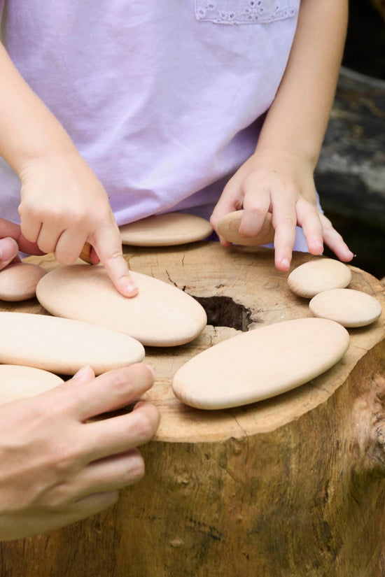 Wood Stackers - River Stones