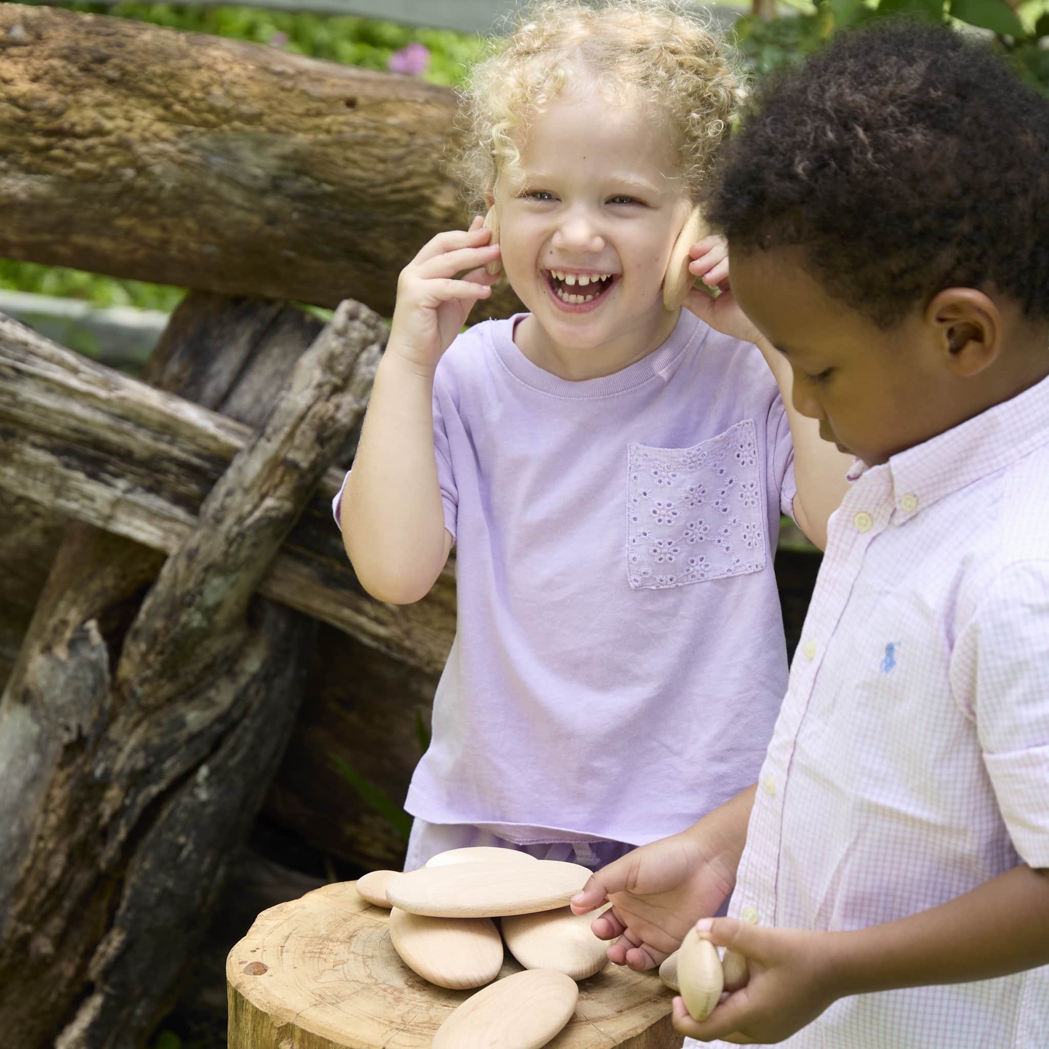 Wood Stackers - River Stones