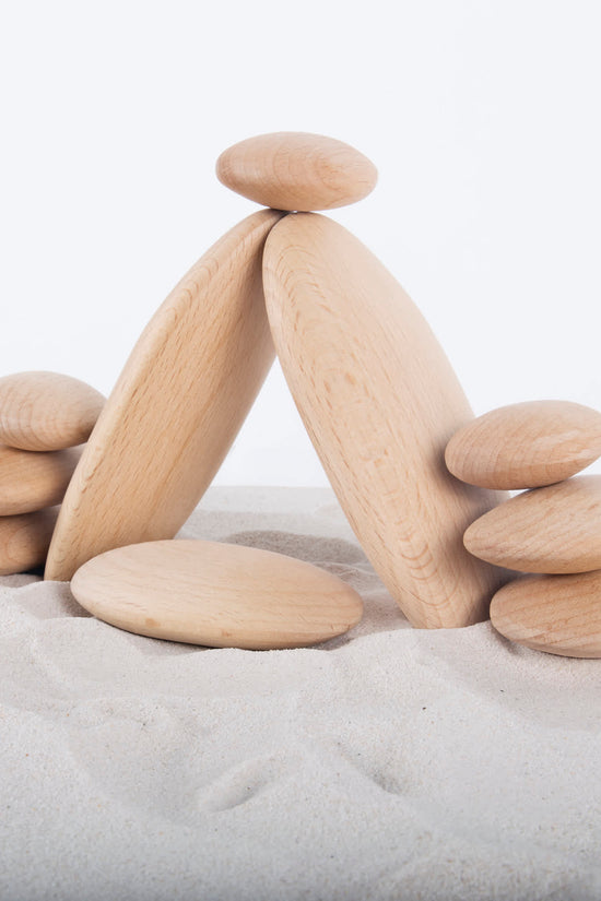 Wood Stackers - River Stones