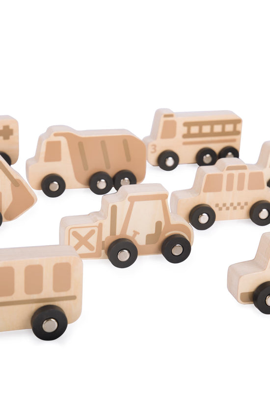 Mini Wooden Trucks - Set of 10