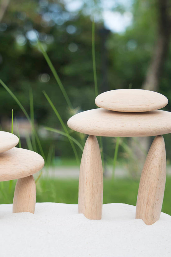Wood Stackers - River Stones