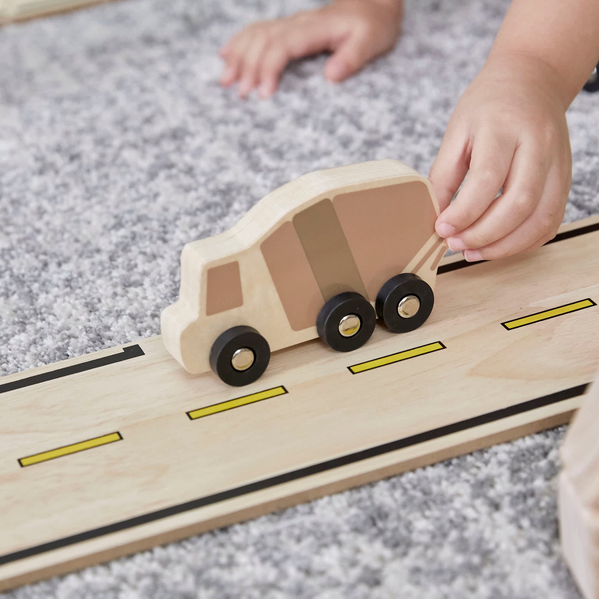 Mini Wooden Trucks - Set of 10
