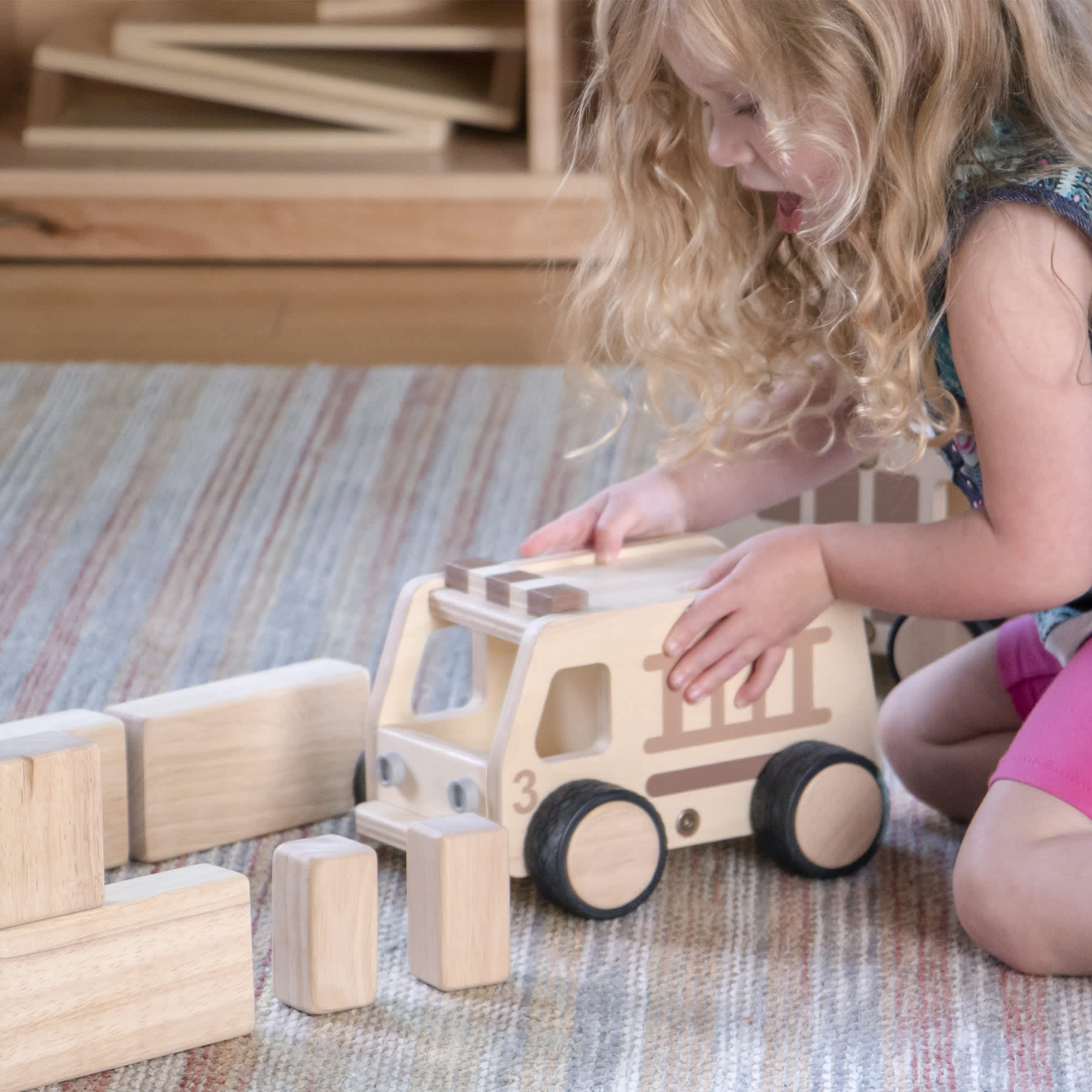 Wooden Fire Truck